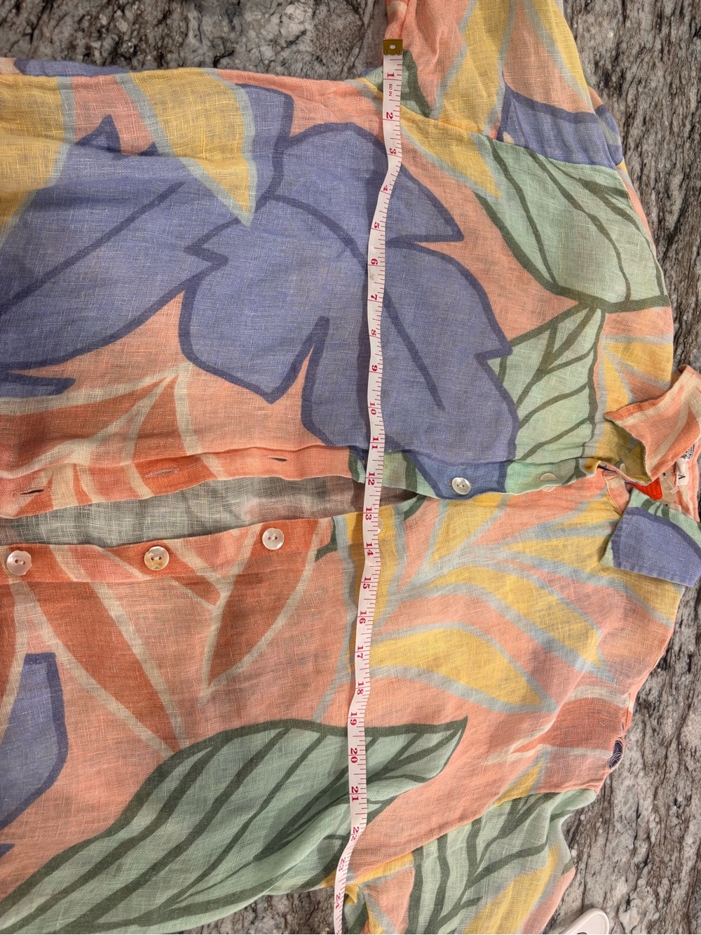 Vitamin A Playa 100% Linen Boyfriend Shirt Oversized Small MSRP $165. * flaw - Picture 8 of 9